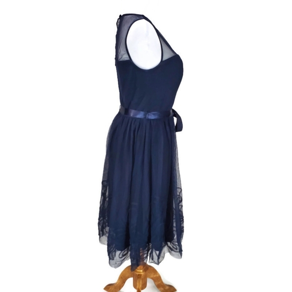 NWT Eliza J Illusion Lace Homecoming Prom Party Wedding Guest Beautiful Dress S - Picture 9 of 16